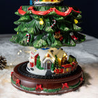 Christmas tree music box with rotation and lifting function