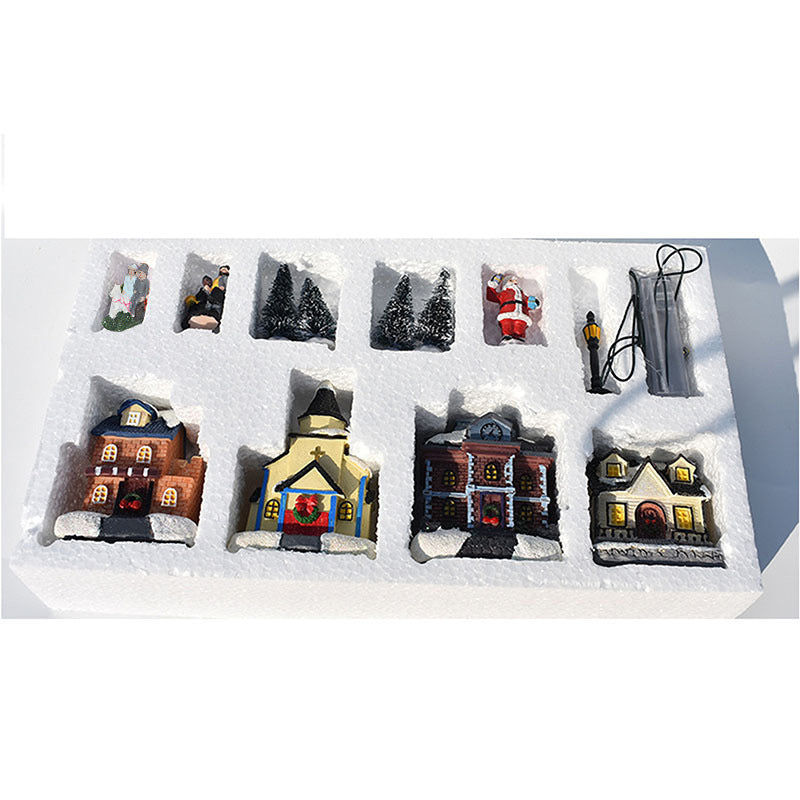 LED Christmas Village Set, 10-piece