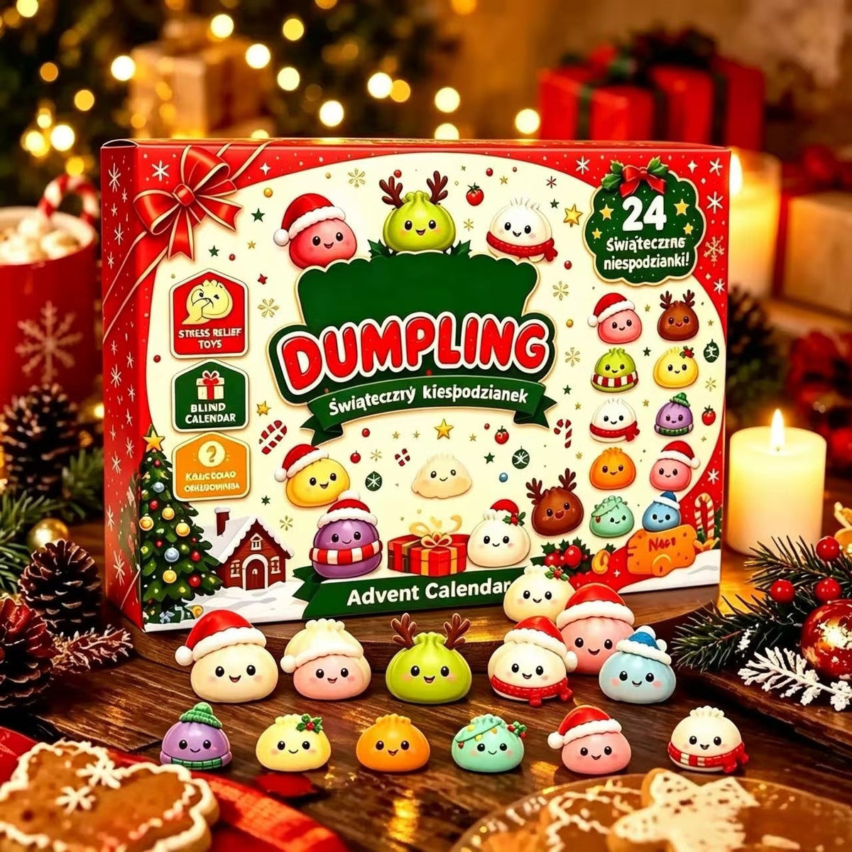 Christmas Advent Calendar with 24 Surprise Toys