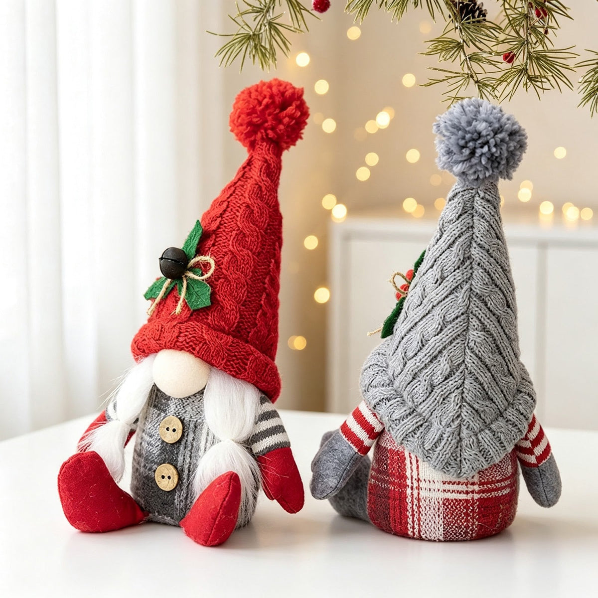 Decorative gnome figures in country house style