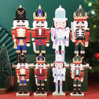 Decorative nutcracker figure made of beech wood