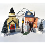 Illuminated Christmas Village Set, 10-piece