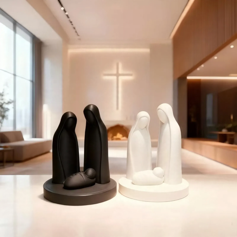 Modern Nativity Sculpture, 3D Print