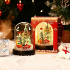 Decorative music box with Christmas tree and LED light