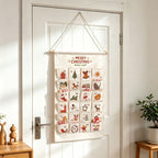 Christmas Advent calendar made of fabric with 24 pockets