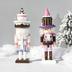 Decorative nutcracker made of pine wood, 25 cm