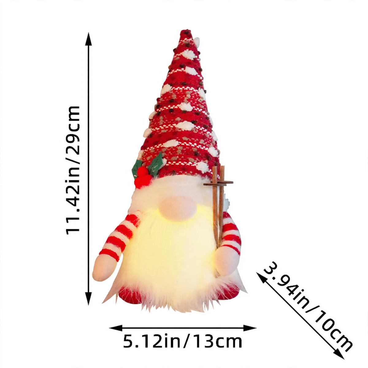 Bright Christmas Elf Figure with Sequins