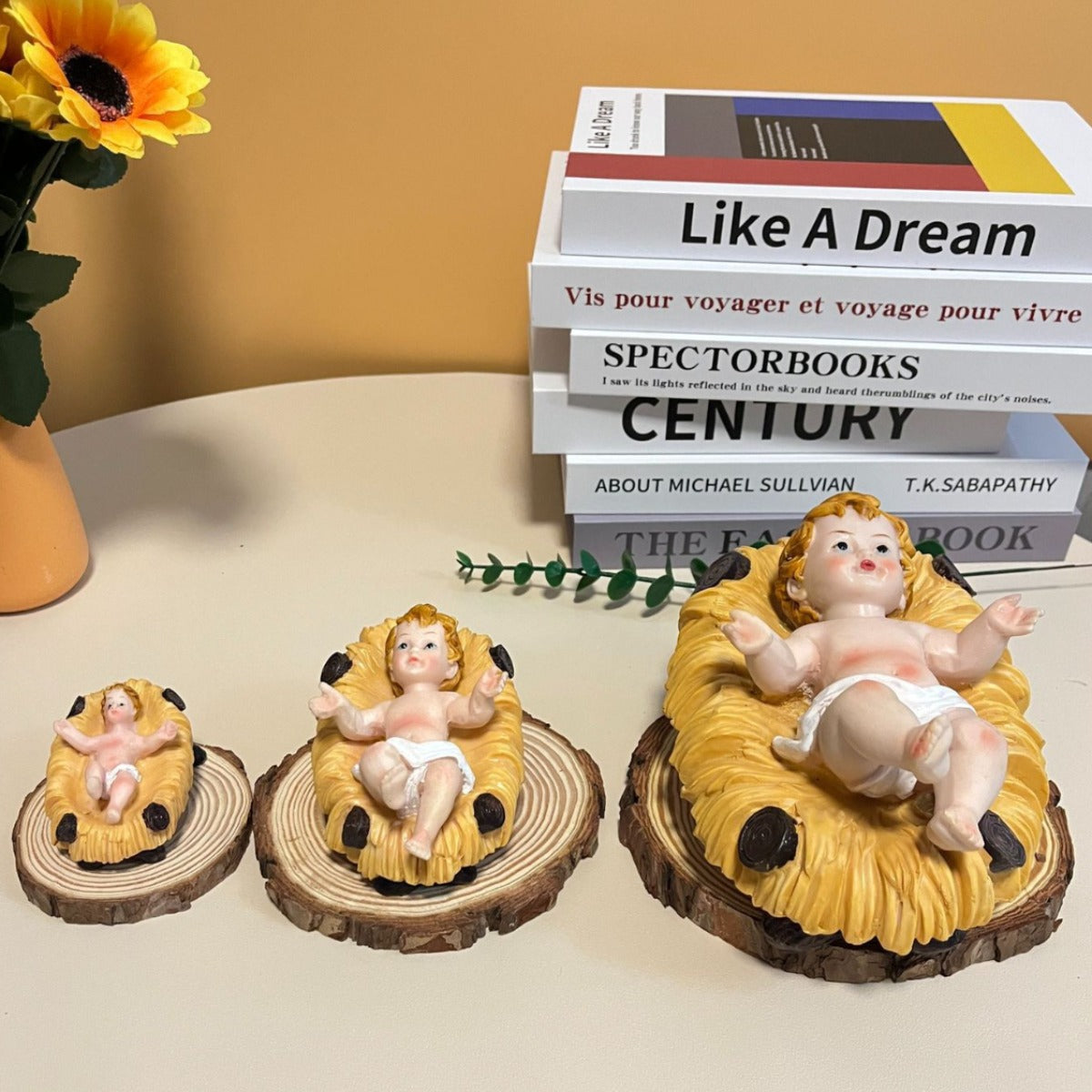 Nativity figure set, resin sculpture