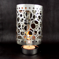 Rotating metal candle holder, round