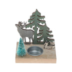 Christmas candle holder made of wood