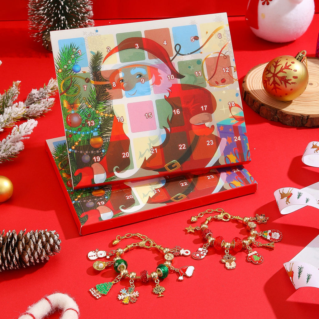 DIY Advent Calendar Jewelry Set with Christmas Motifs