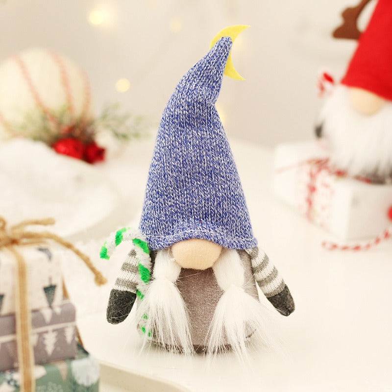 Christmas elf figure with star and antlers, 18x7 cm