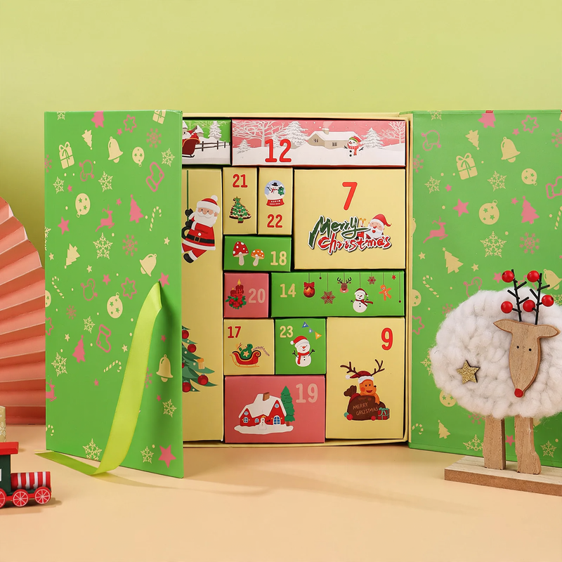 Empty Advent calendar gift boxes, 24 compartments