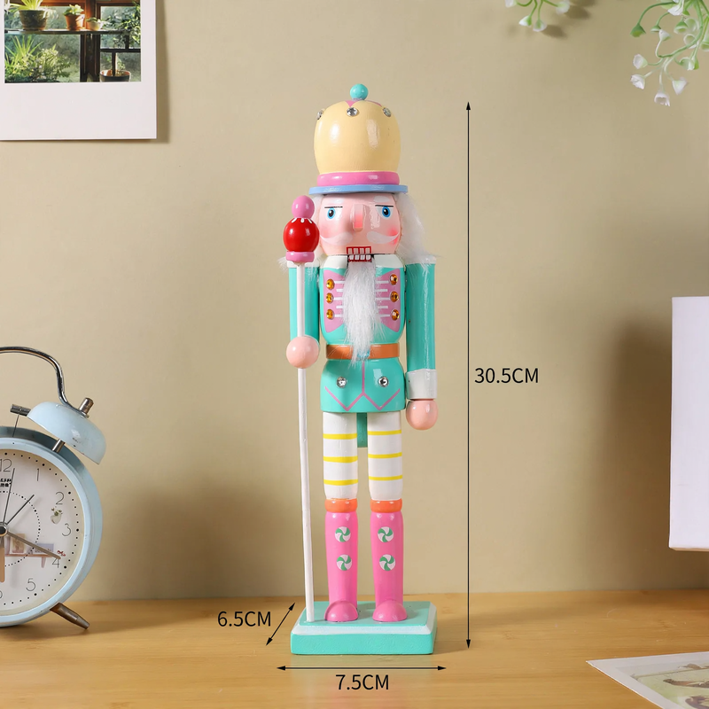 Nutcracker figure made of pine wood, European style