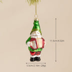 Glass Christmas tree ornaments, hand-painted, various designs