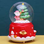 Christmas snow globe with music and light