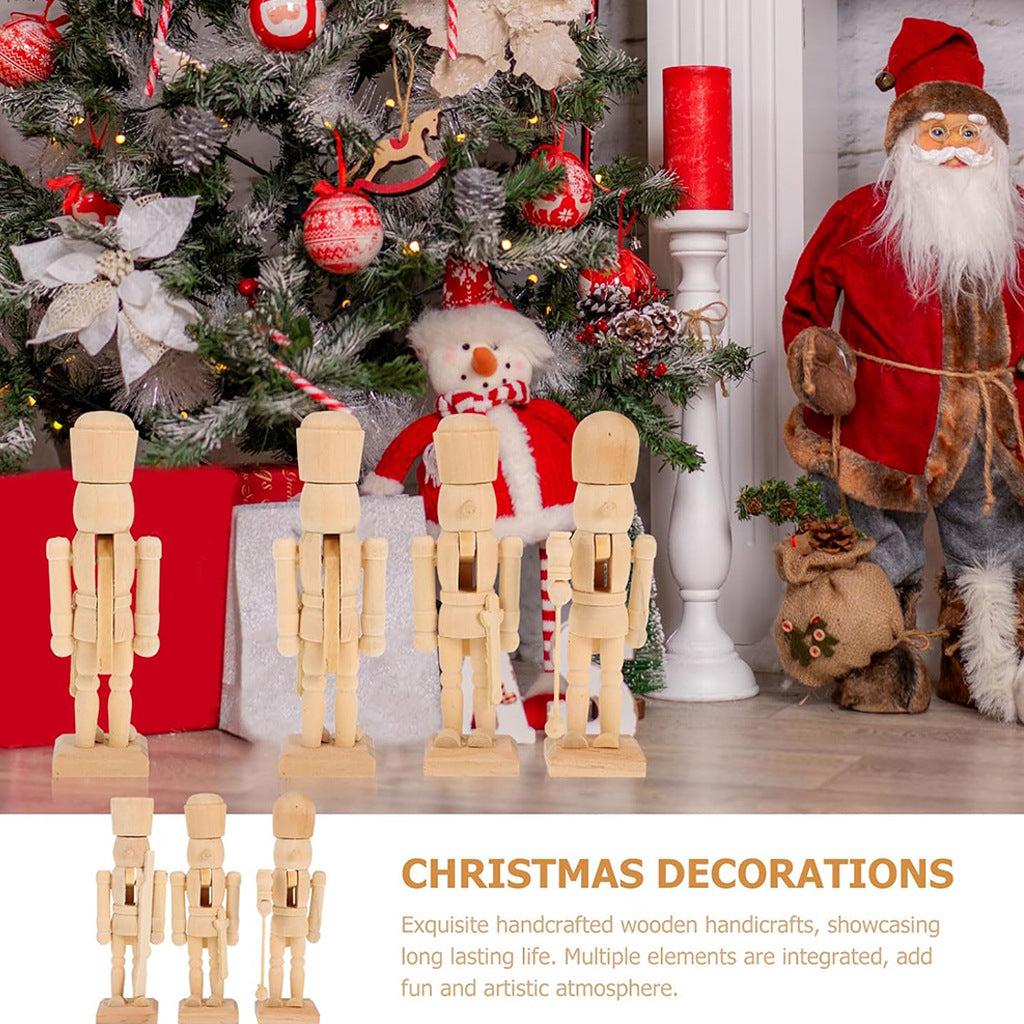 Nutcracker figure made of wood, 38 cm, unpainted