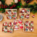 Decorative wooden box with Christmas motifs