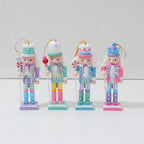 Nutcracker Pendant made of Wood, 12 cm, Set of 5