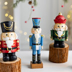 Decorative nutcracker soldier made of resin for the Christmas season