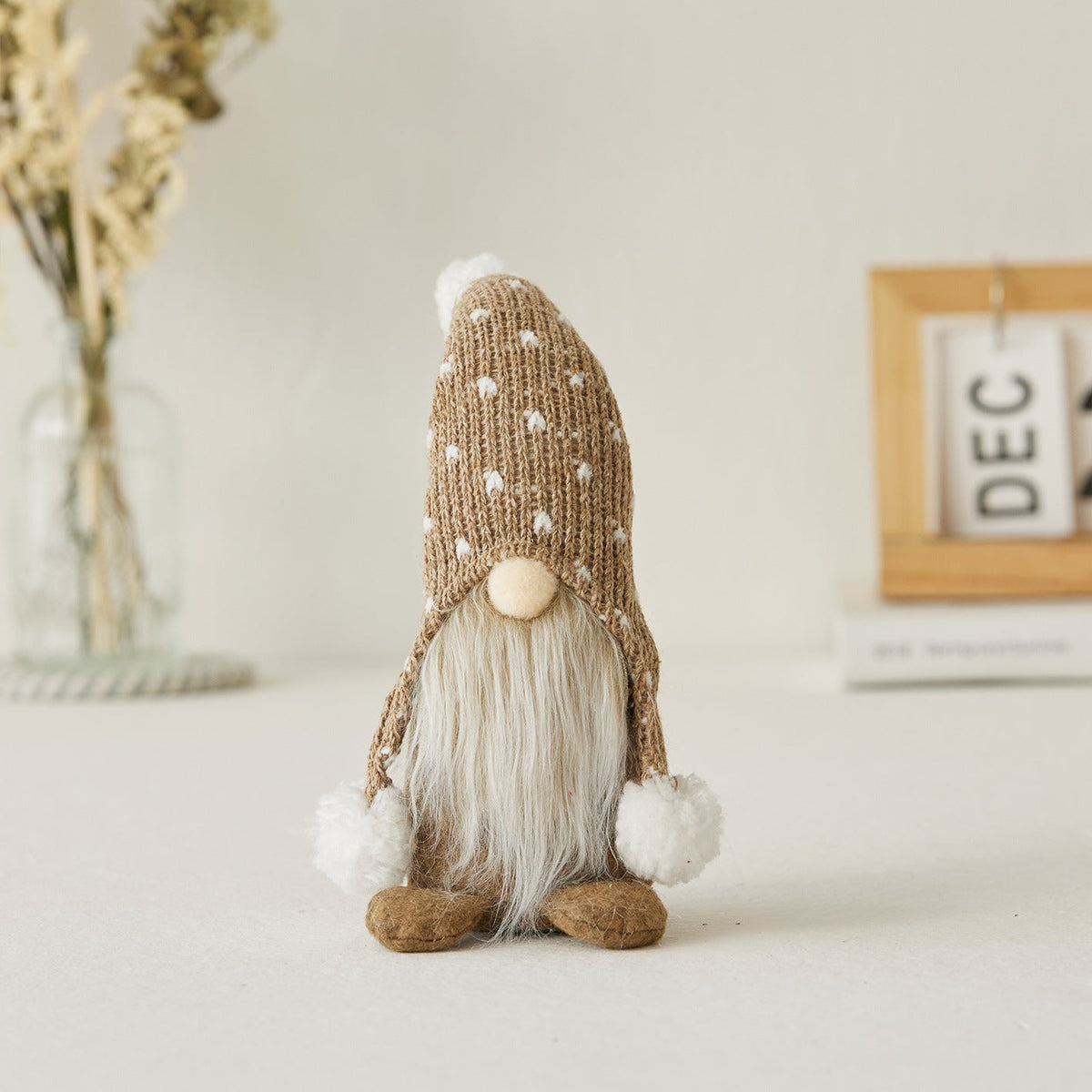 Scandinavian gnome with knit hat