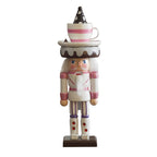 Decorative nutcracker made of pine wood, 25 cm