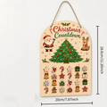 Wooden Advent calendar to hang with 24 elements