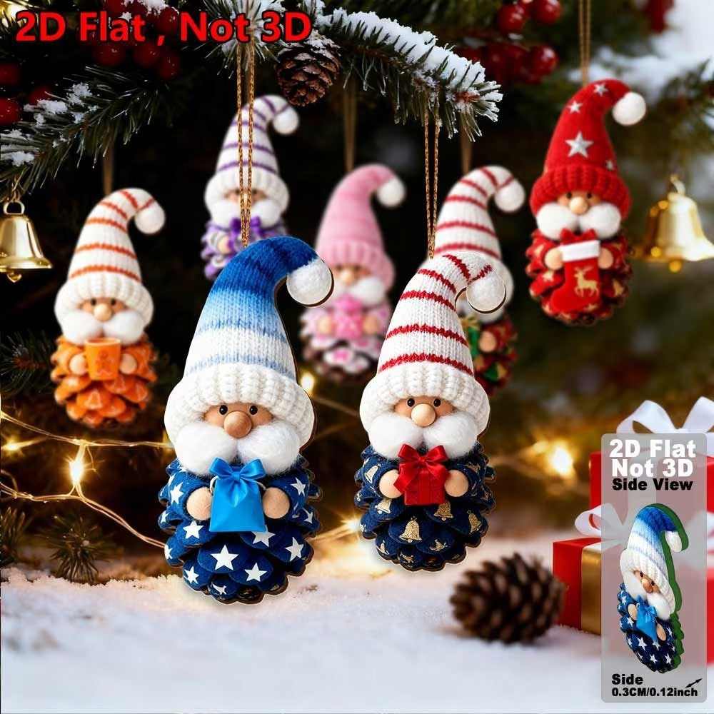 Decorative Gnome Pendant Set made of Wood