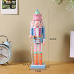 Nutcracker soldier made of pine wood for festive decoration
