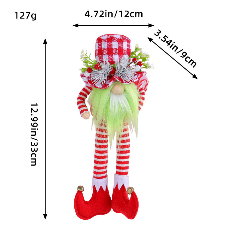 Christmas elf with long legs