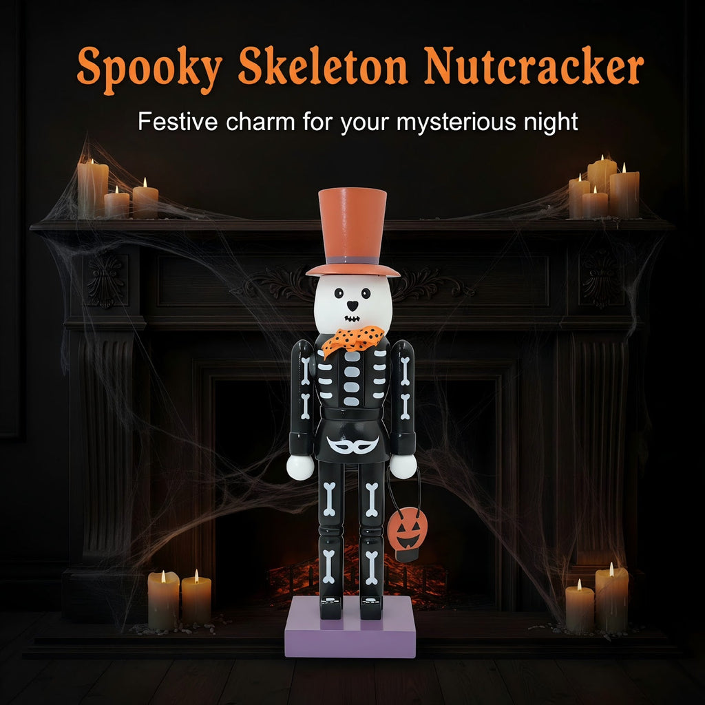 Decorative nutcracker in skull design, 25.5 cm