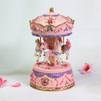 Carousel music box made of resin, hand-painted