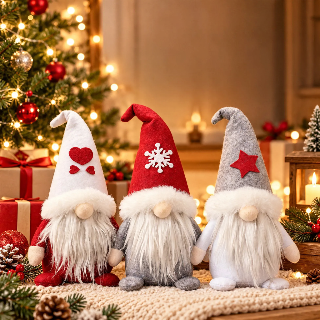 Christmas Elf Figurine with Heart Motif