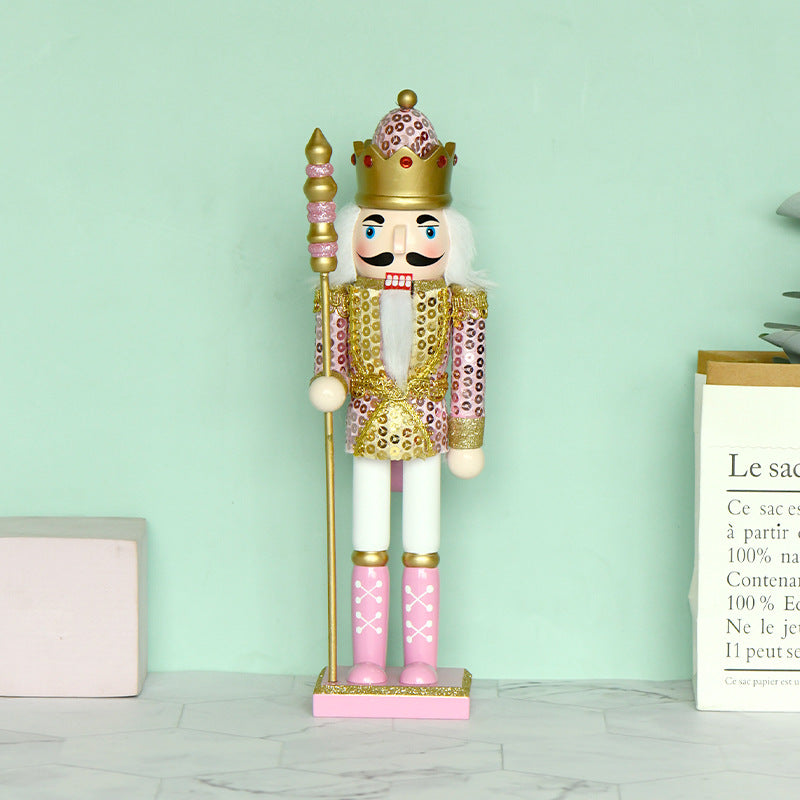 Nutcracker figure, 30 cm, Pink