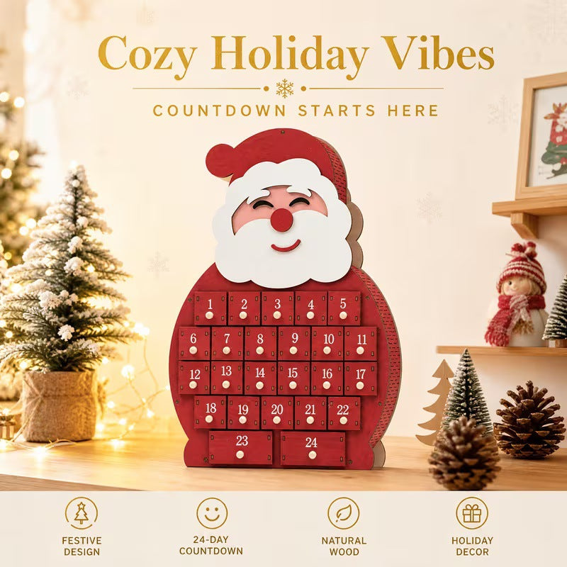 Wood Christmas Countdown Calendar, various designs