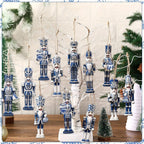 Christmas Wooden Nutcracker Ornaments, 8 cm