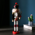 Decorative nutcracker figure made of wood for living spaces