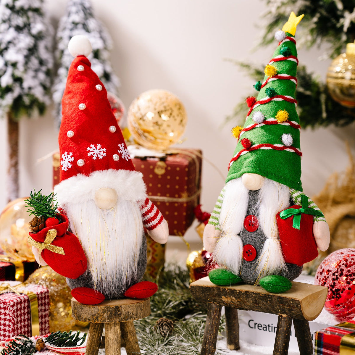 Christmas Elf with Gift, 30 cm
