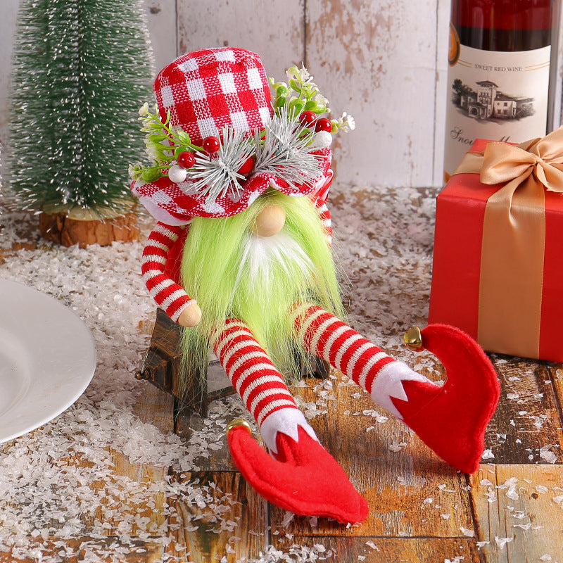 Christmas elf with long legs