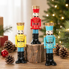 Decorative nutcracker candle holder made of resin
