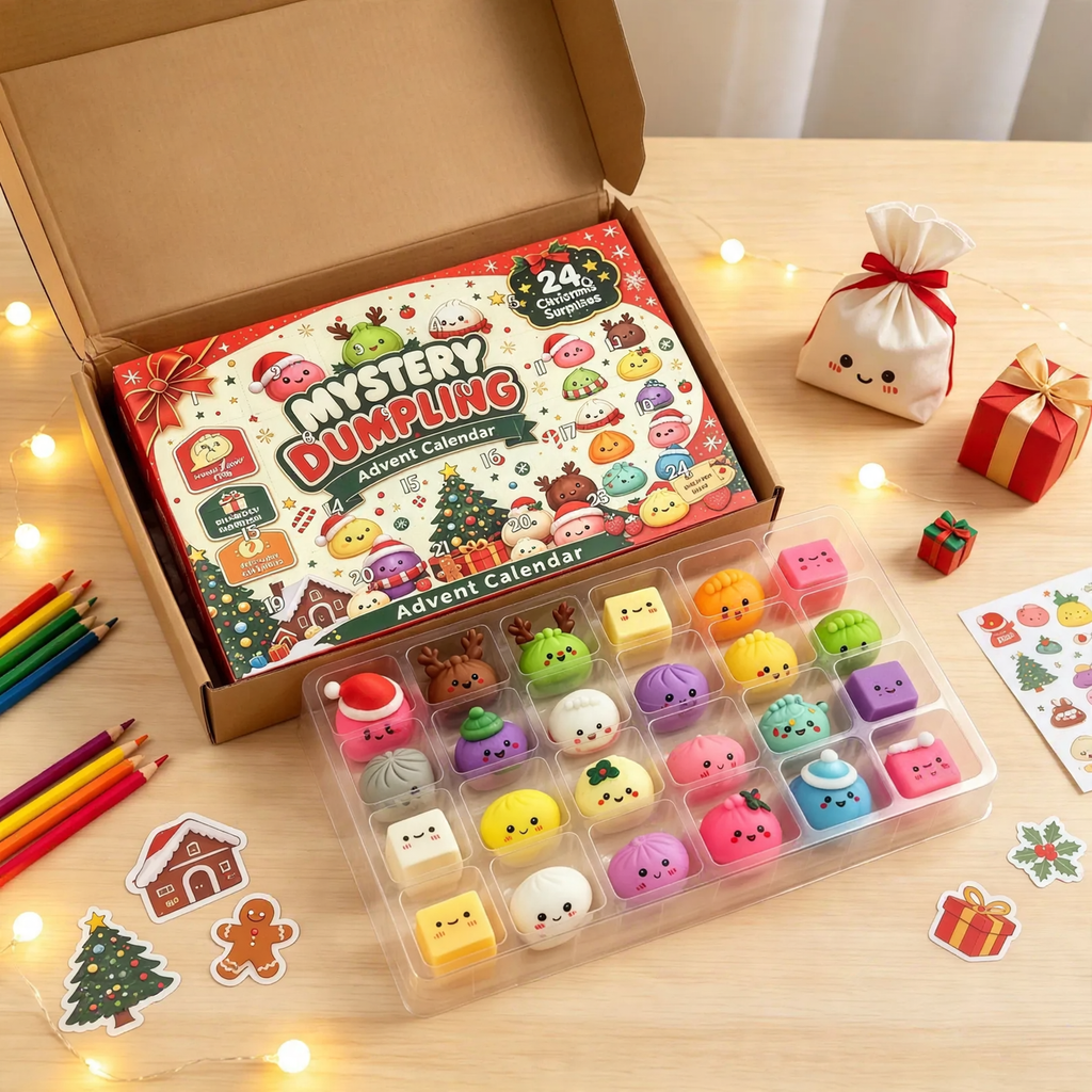 Christmas Advent Calendar with 24 Surprise Squeeze Figures