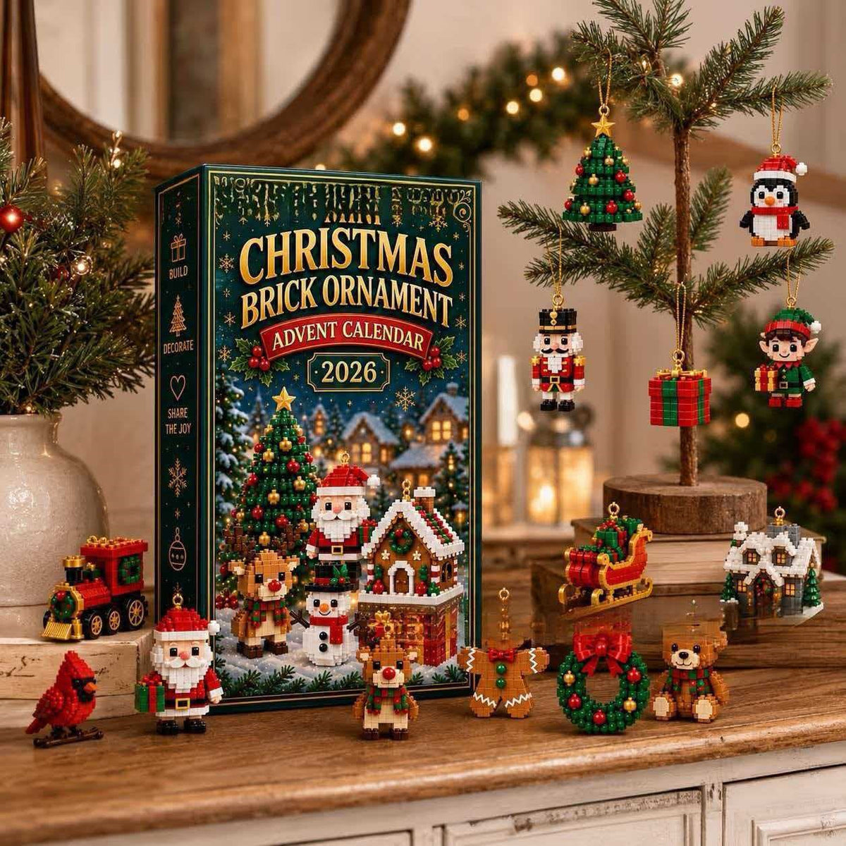 Christmas Advent calendar with sensory decorative figures