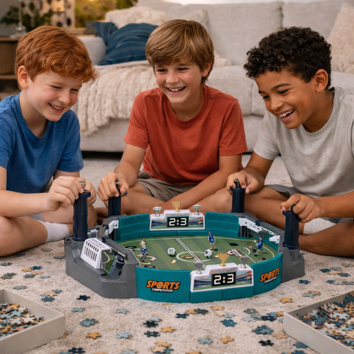 Table Soccer Board Game Set – Portable Desktop Football Toy for Family Parties, Kids Interactive Play and Gift Giving