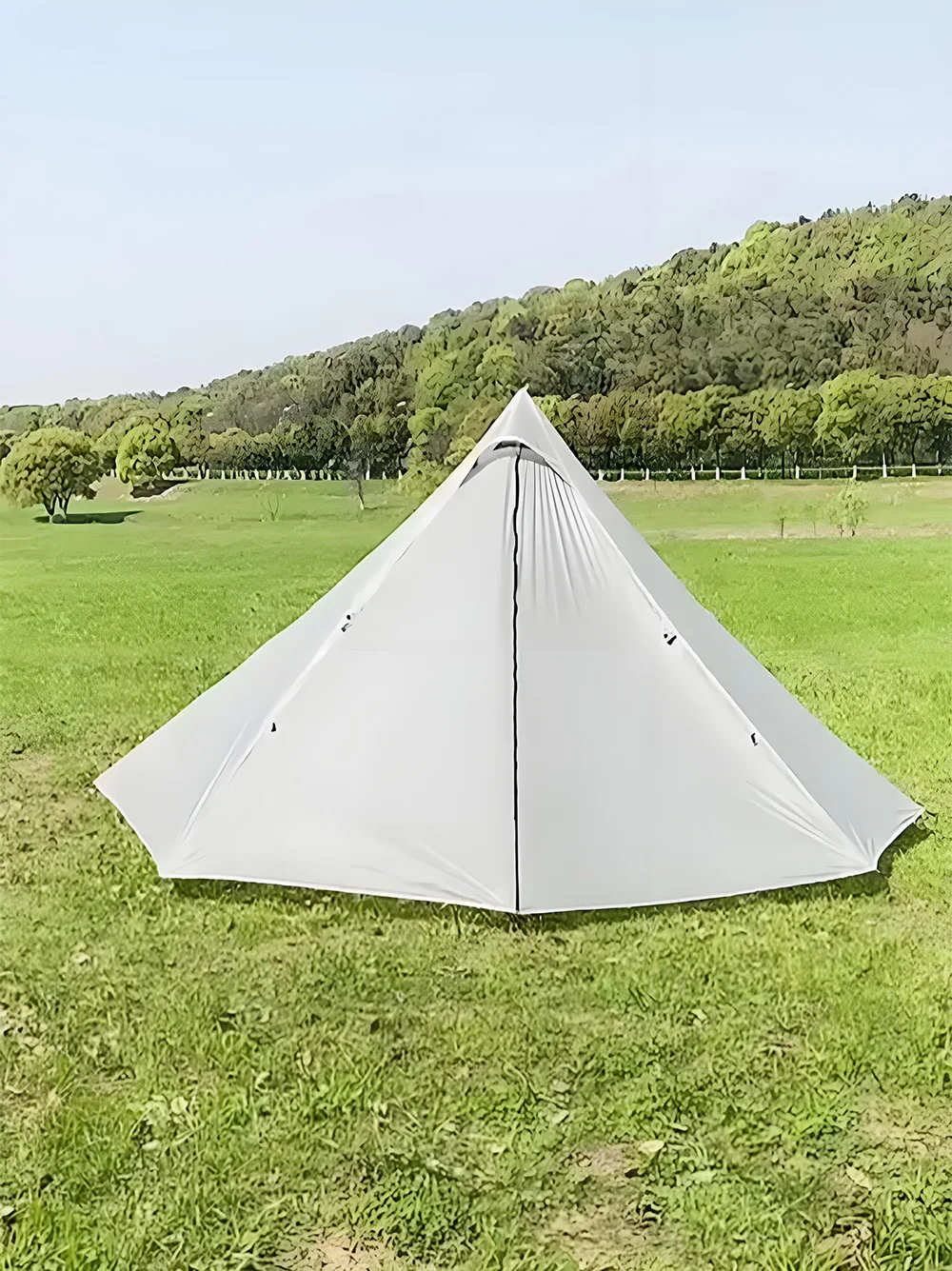 One Person Hot Tent – Camping Tipi with Chimney Window and Double Layer Pyramid Design for Bushcraft Adventures and Cold Weather Survival