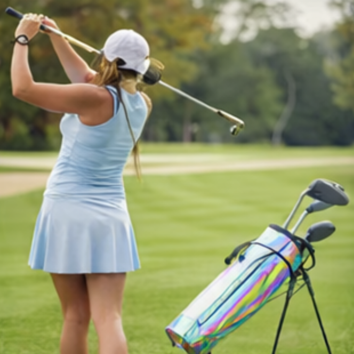 Lightweight Golf Sunday Bag – TPU Stand Carry Bag for Driving Range, Par 3 & Executive Courses, Durable & Easy-Carry Design
