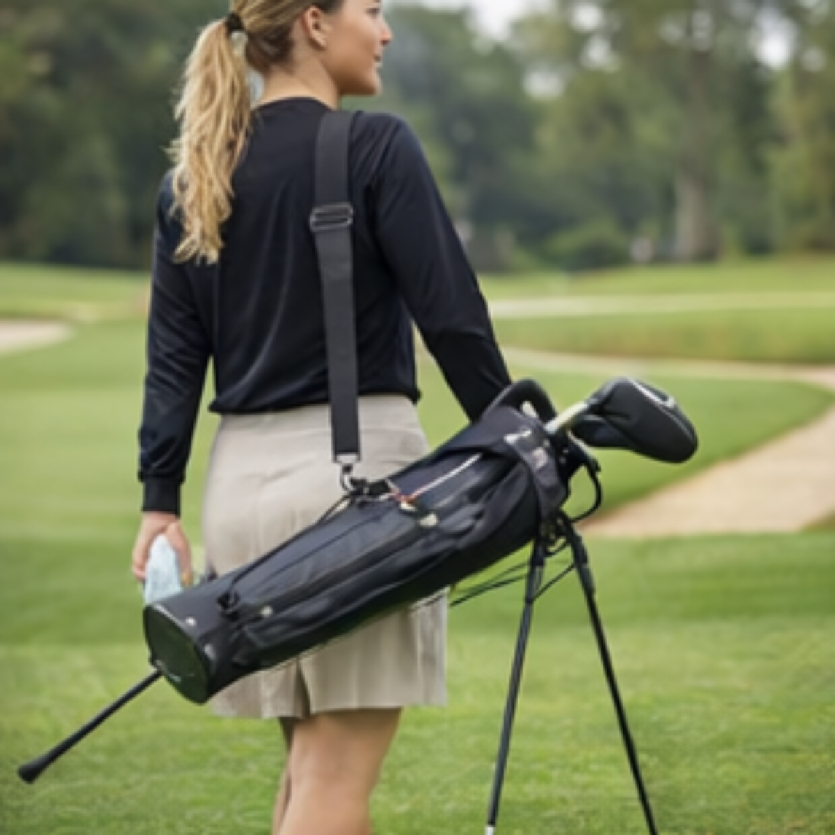 Lightweight Golf Sunday Bag – TPU Stand Carry Bag for Driving Range, Par 3 & Executive Courses, Durable & Easy-Carry Design