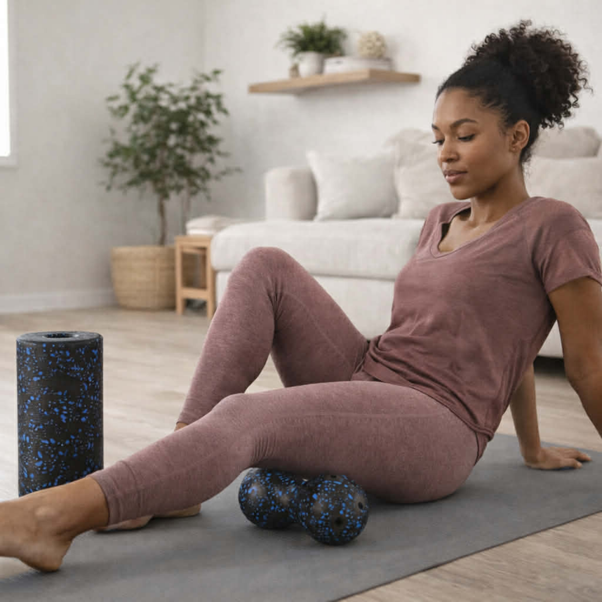 Yoga Roller Peanut Ball Set – 3pcs. EPP Foam Massager for Deep Tissue Back Pain Relief and Muscle Recovery Therapy