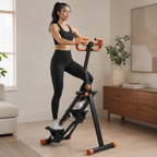 Multifunctional Indoor Stair Climber Fitness Machine - Metal Stepper Equipment for Home Cardio Workout, Strength Training and Weight Loss