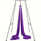 Aerial Yoga Frame & Hammock – 9.67ft Height Yoga Swing with 13.1 Yards Hammock, Supports 551 Lbs, Ideal for Indoor or Outdoor