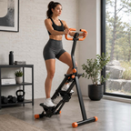Multifunctional Indoor Stair Climber Fitness Machine - Metal Stepper Equipment for Home Cardio Workout, Strength Training and Weight Loss